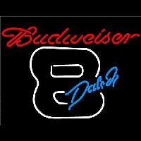 Budweiser Dale Jr. 8 Beer Sign Neontábla