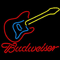 Budweiser Guitar Beer Sign Neontábla