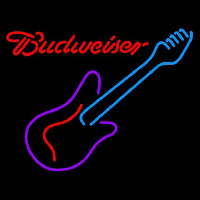 Budweiser Guitar Purple Red Beer Sign Neontábla
