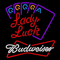 Budweiser Lady Luck Series Beer Sign Neontábla