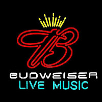 Budweiser Live Music 2 Beer Sign Neontábla