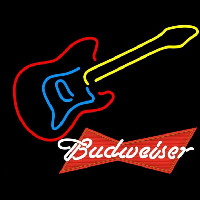 Budweiser Logo Guitar Beer Sign Neontábla