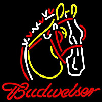 Budweiser Logo Horse Beer Sign Neontábla
