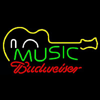 Budweiser Music Guitar Beer Sign Neontábla