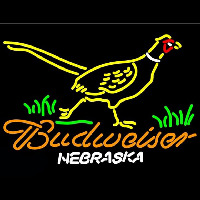 Budweiser Nebraska Pheasant Beer Sign Neontábla