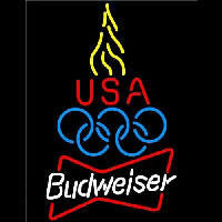 Budweiser Olympic Torch Beer Sign Neontábla