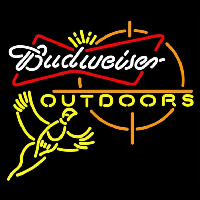 Budweiser Outdoors Pheasant Hunting Beer Sign Neontábla