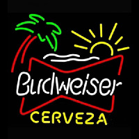 Budweiser Palm Tree Cerveza Beer Light Neontábla