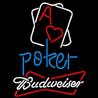 Budweiser Rectangular Black Hear Ace Beer Sign Neontábla