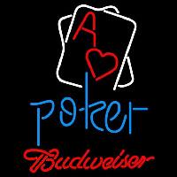 Budweiser Rectangular Black Hear Ace Beer Sign Neontábla