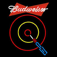 Budweiser Red Darts Beer Sign Neontábla