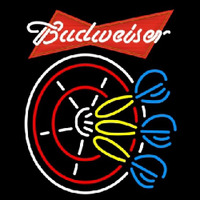 Budweiser Red Darts Pin Beer Sign Neontábla
