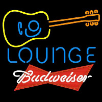 Budweiser Red Guitar Lounge Beer Sign Neontábla