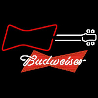 Budweiser Red Guitar Red White Beer Sign Neontábla