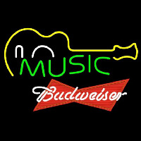 Budweiser Red Music Guitar Beer Sign Neontábla