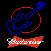 Budweiser Red Red Round Guitar Beer Sign Neontábla