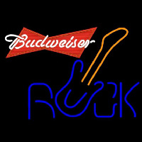 Budweiser Red Rock Guitar Beer Sign Neontábla