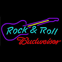 Budweiser Rock N Roll Guitar Beer Sign Neontábla