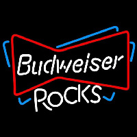 Budweiser Rocks Bowtie Beer Sign Neontábla