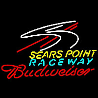 Budweiser Sears Point Raceway Beer Sign Neontábla