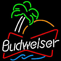 Budweiser Single Palm Tree Beer Sign Neontábla