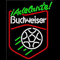 Budweiser Soccer Adelante Beer Sign Neontábla