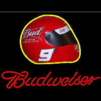 Budweiser Vintage Hascar Helmet7 Beer Sign Neontábla