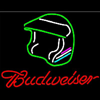 Budweiser Vintage Hascar Helmet8 Beer Sign Neontábla