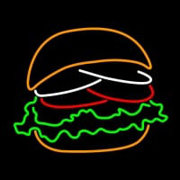 Burger With The Lettuce Tomato Bun Neontábla