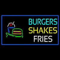 Burgers Shakes Fries Neontábla