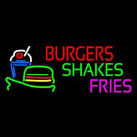 Burgers Shakes Fries Neontábla