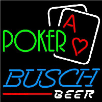 Busch Green Poker Beer Sign Neontábla