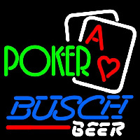 Busch Green Poker Beer Sign Neontábla