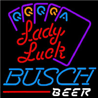 Busch Lady Luck Series Beer Sign Neontábla