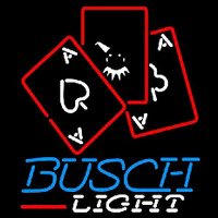 Busch Light Ace And Poker Beer Sign Neontábla
