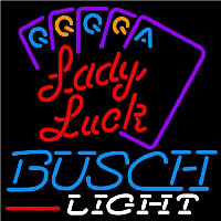 Busch Light Lady Luck Series Beer Sign Neontábla