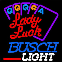 Busch Light Lady Luck Series Beer Sign Neontábla