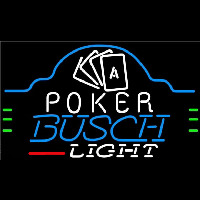 Busch Light Poker Ace Cards Beer Sign Neontábla