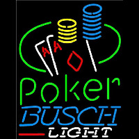 Busch Light Poker Ace Coin Table Beer Sign Neontábla