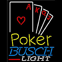 Busch Light Poker Ace Series Beer Sign Neontábla