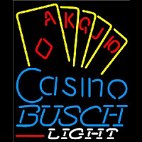 Busch Light Poker Casino Ace Series Beer Sign Neontábla