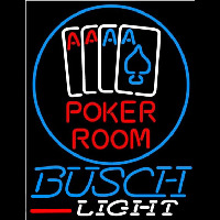 Busch Light Poker Room Beer Sign Neontábla