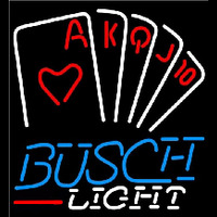 Busch Light Poker Series Beer Sign Neontábla