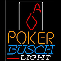 Busch Light Poker Squver Ace Beer Sign Neontábla