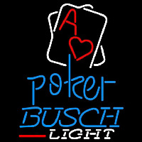 Busch Light Rectangular Black Hear Ace Beer Sign Neontábla