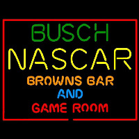 Busch NASCAR Browns Bar and Game Room Neontábla