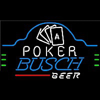 Busch Poker Ace Cards Beer Sign Neontábla