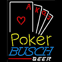 Busch Poker Ace Series Beer Sign Neontábla