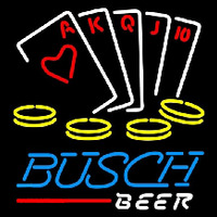 Busch Poker Ace Series Beer Sign Neontábla