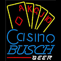 Busch Poker Casino Ace Series Beer Sign Neontábla